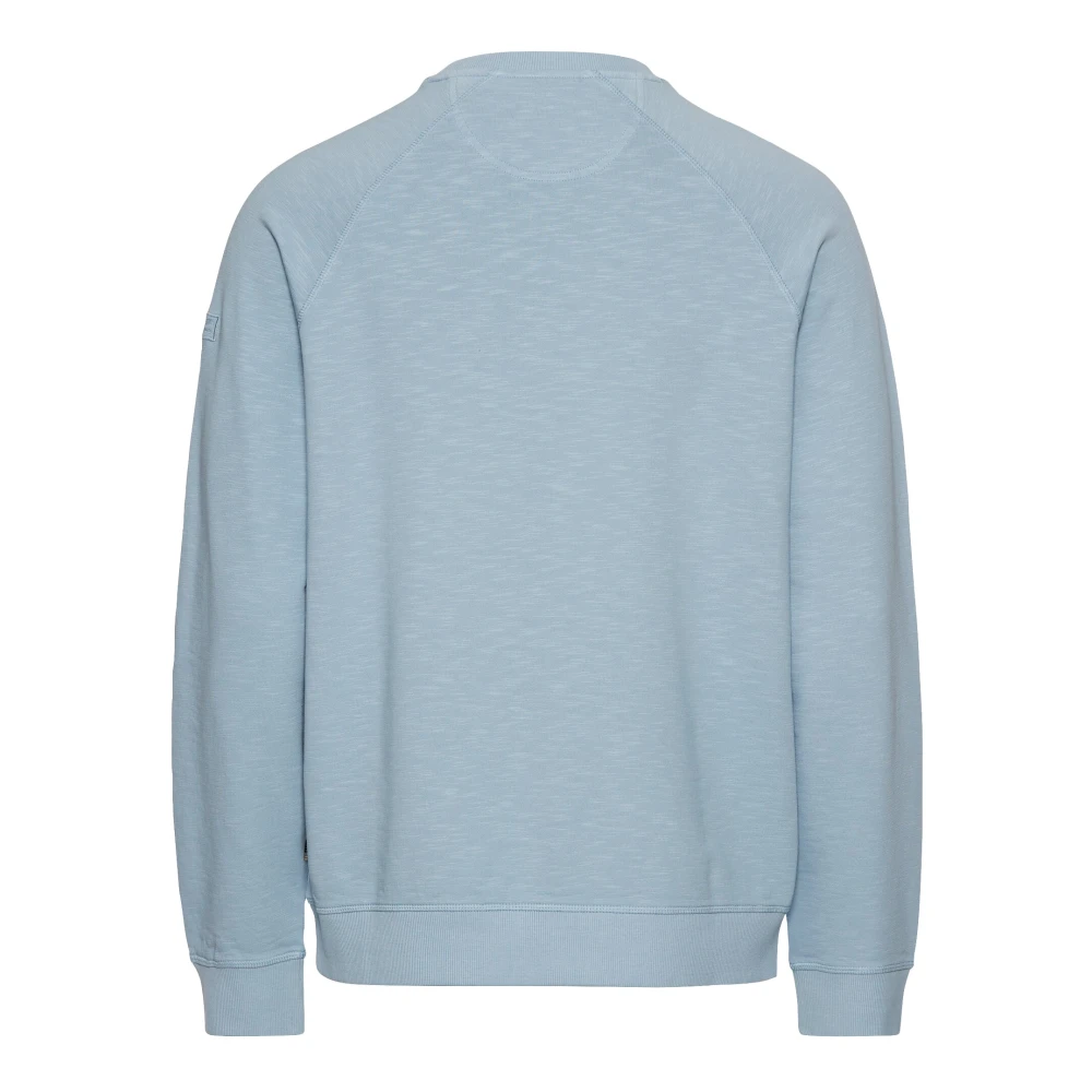 camel active Pu katoenen sweatshirt Blue Heren