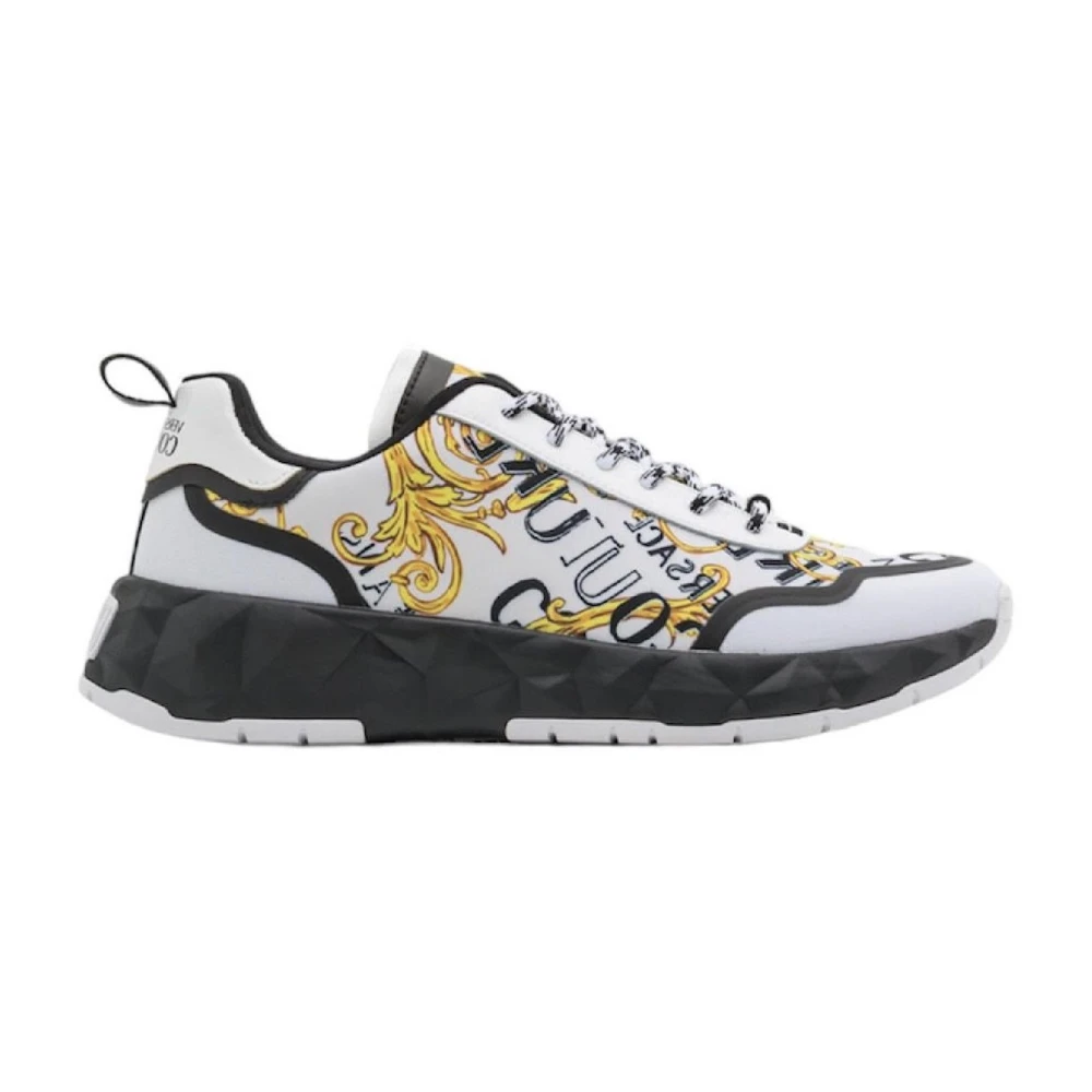 Versace Jeans Couture Witte Heren Sneakers met Barokprint – Heren Schoenen Veelkleurig Multicolor
