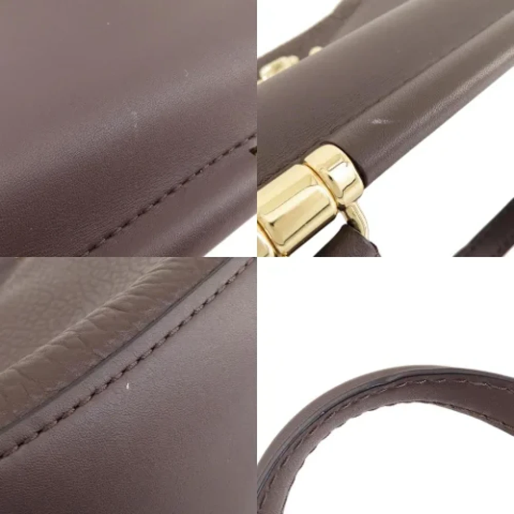Coach Pre-owned Leather handbags Brown Dames