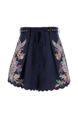 bla-blommig-broderad-linne-shorts