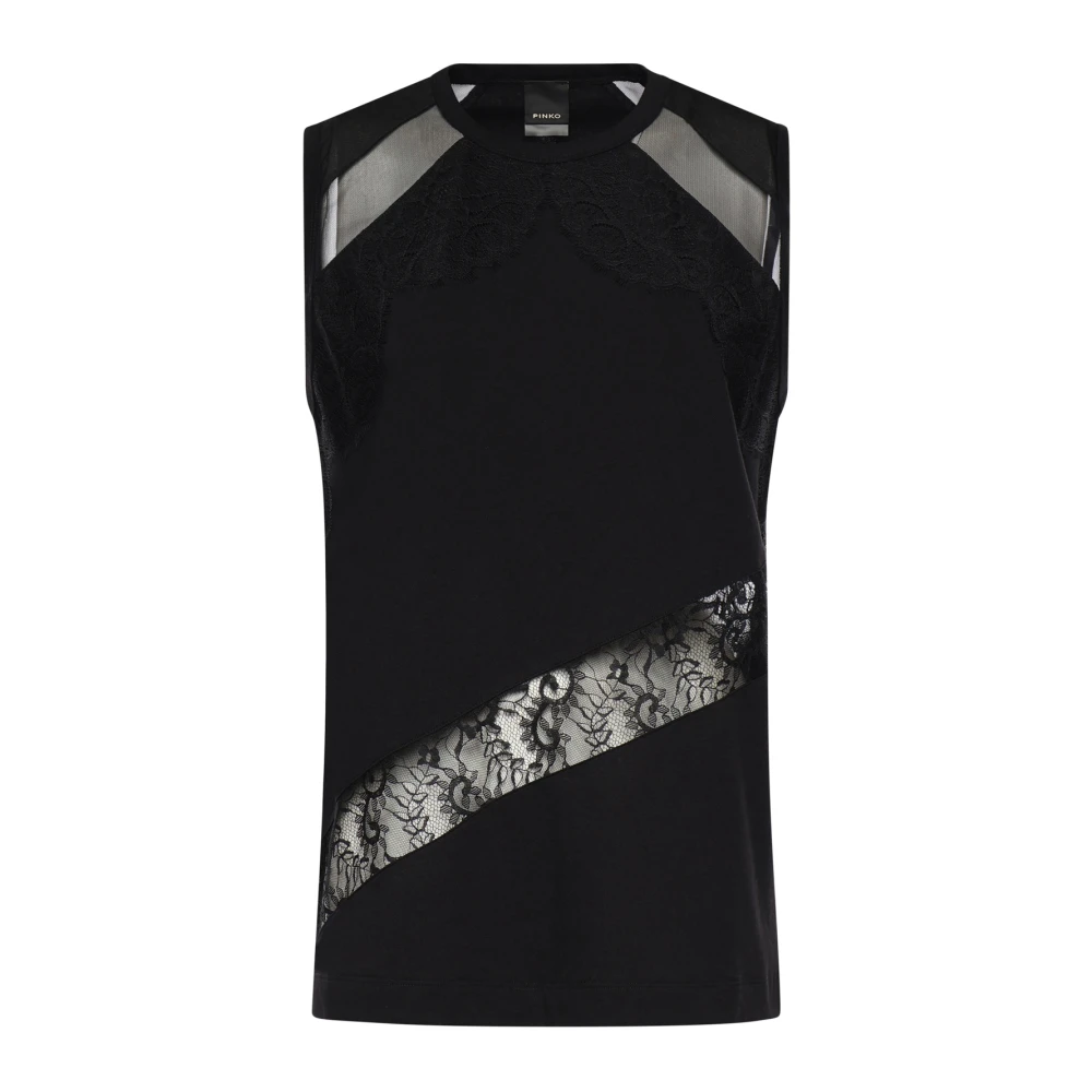 Pinko Women's Black Sleeveless Tops, Xs, Molly Tank