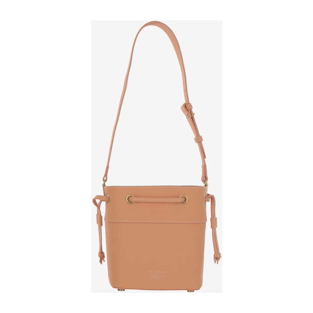pinko Leren schoudertas met Love Birds Orange Dames