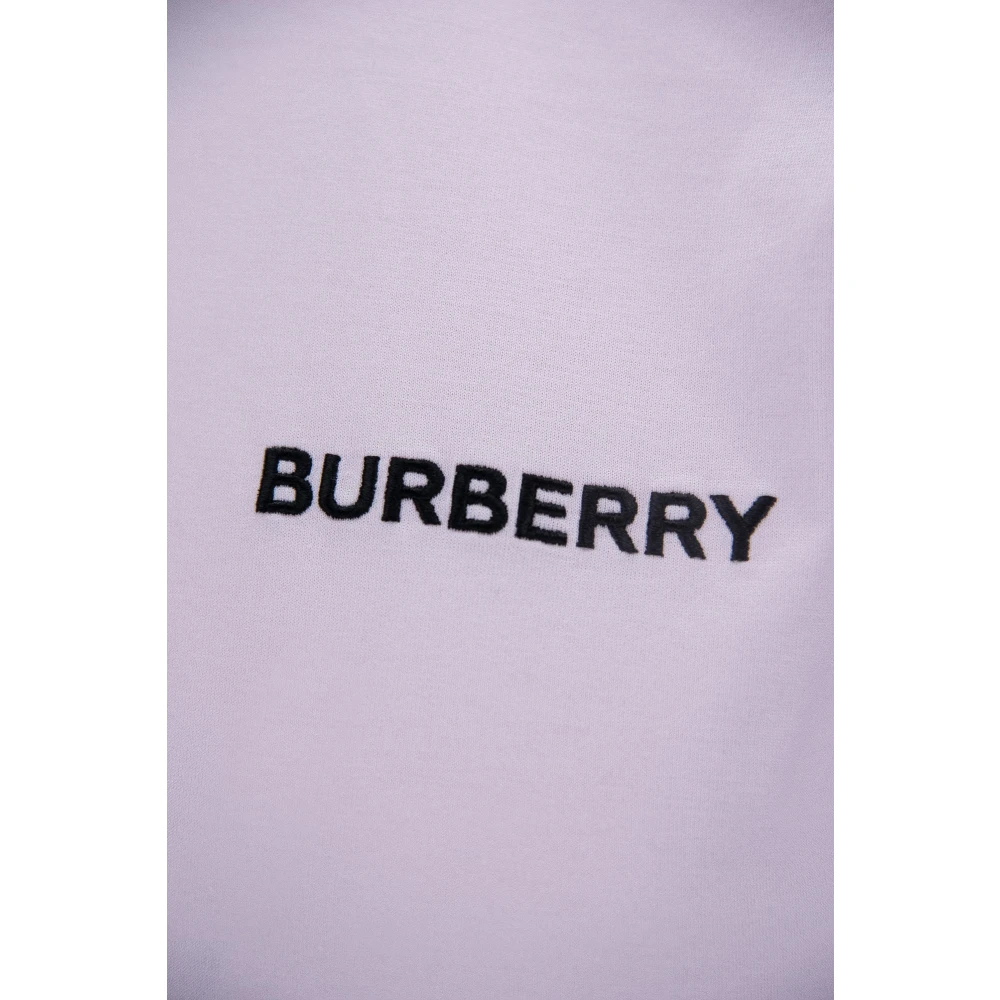 Burberry Stijlvolle Dames Slip-On T-Shirt Pink Dames