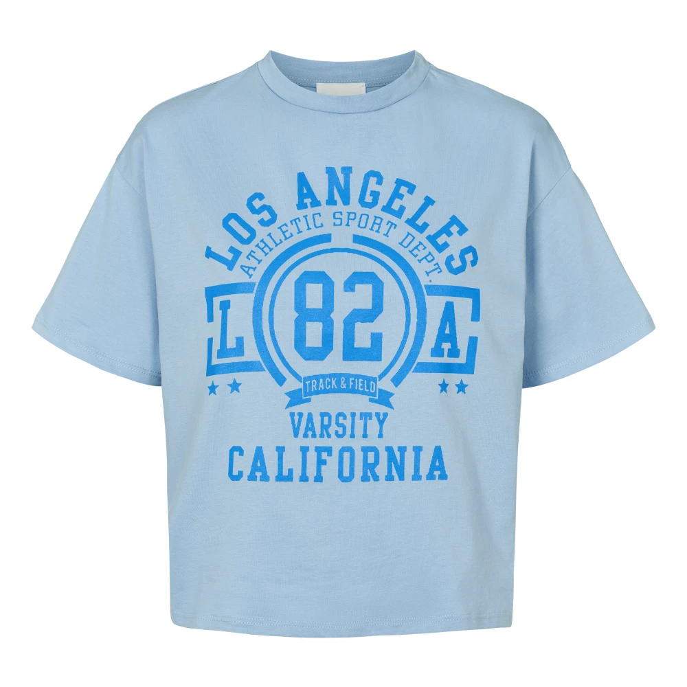 American Dreams Vintage LA California Katoenen Tee Blue Dames