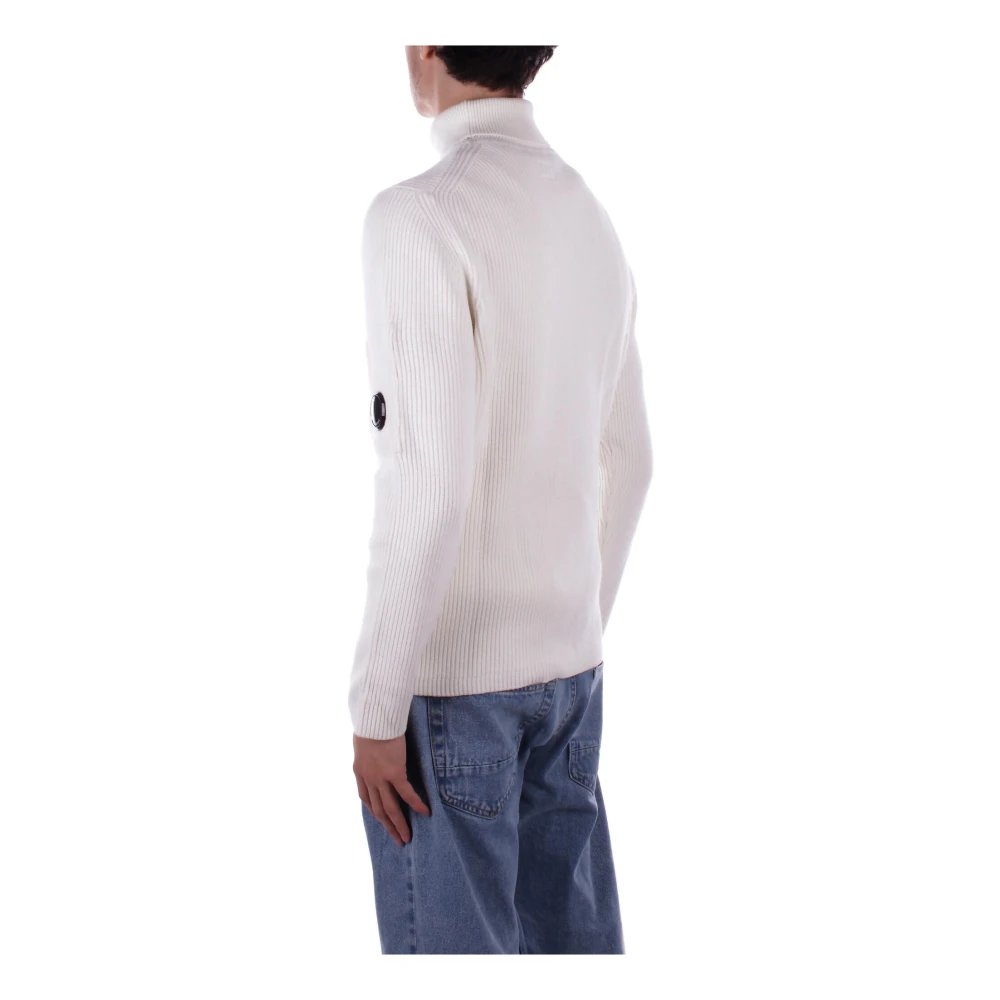 C.P. Company Hoge Hals Logo Trui White Heren