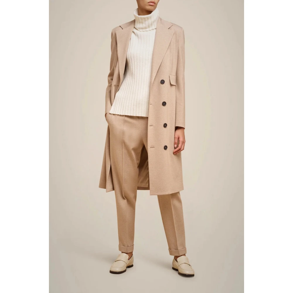 Liviana Conti Milano Stitch Joggingbroek met elastische taille Brown Dames