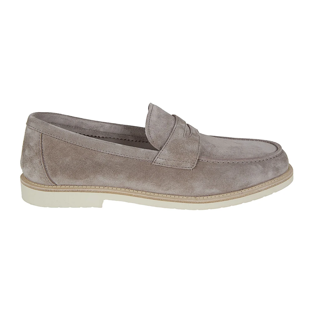 Brunello Cucinelli Brown Loafers, Male, 10 Uk, Penny Loafer Light