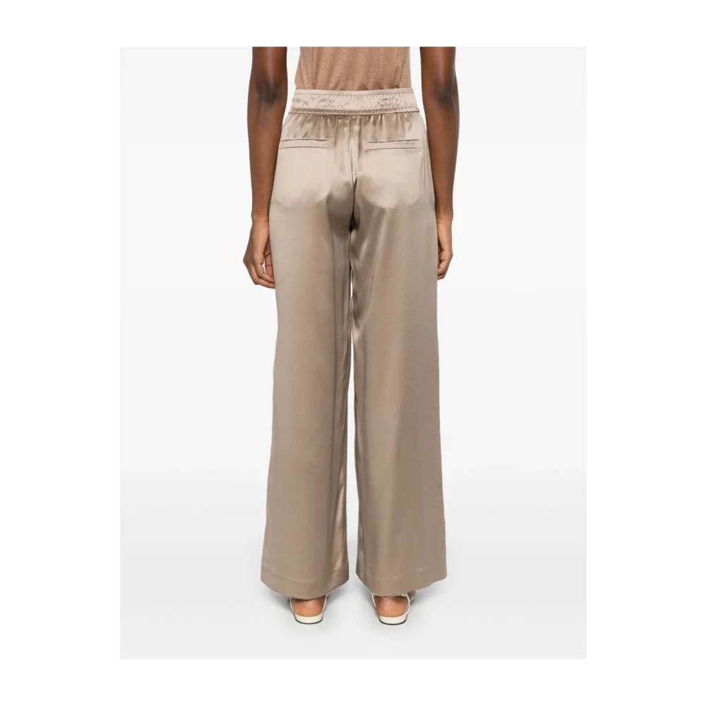 BRUNELLO CUCINELLI Broek met elastische taille en zakken Green Dames