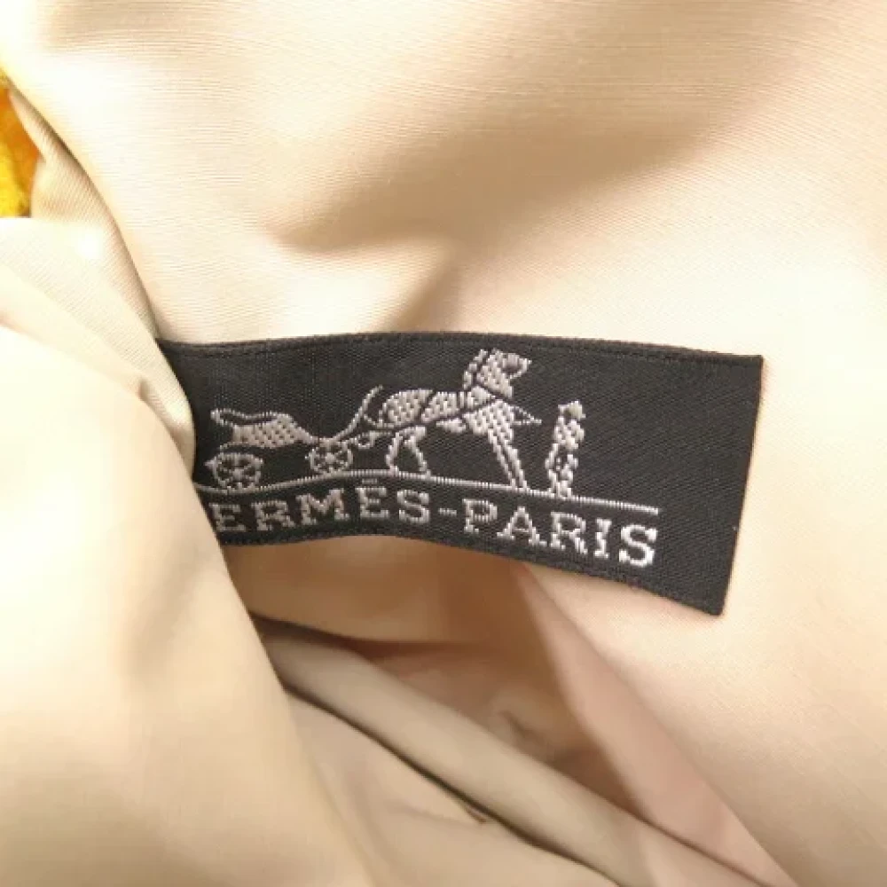 Hermès Vintage Pre-owned Cotton pouches Yellow Dames