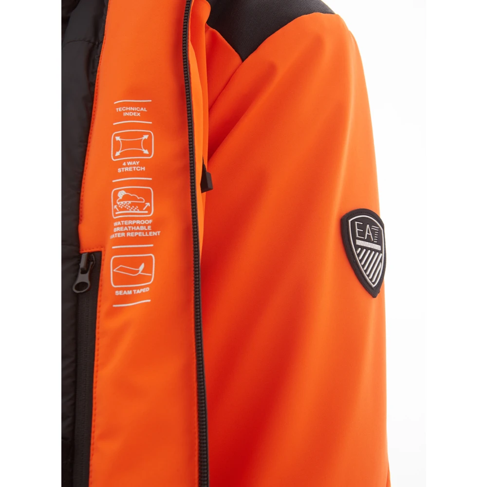 Emporio Armani EA7 Fluorescerende Oranje Technische Jas Orange Heren