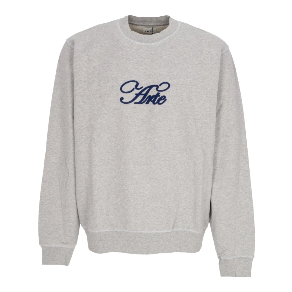 Arte Antwerp Gray Sweatshirts, Male, Xl, Logo Crewneck Sweatshirt