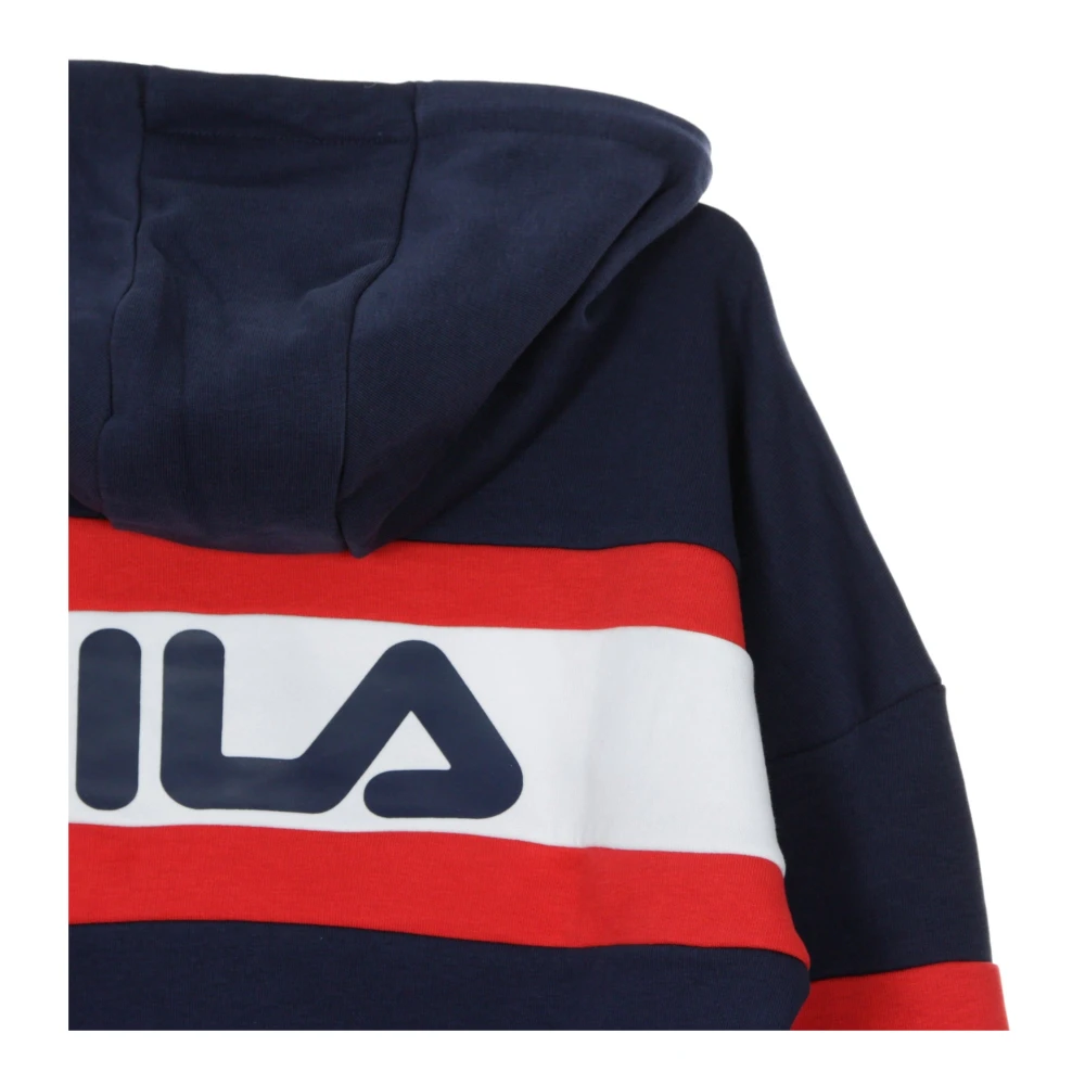 Fila Zwarte Cropped Hoodie voor Vrouwen Black Dames