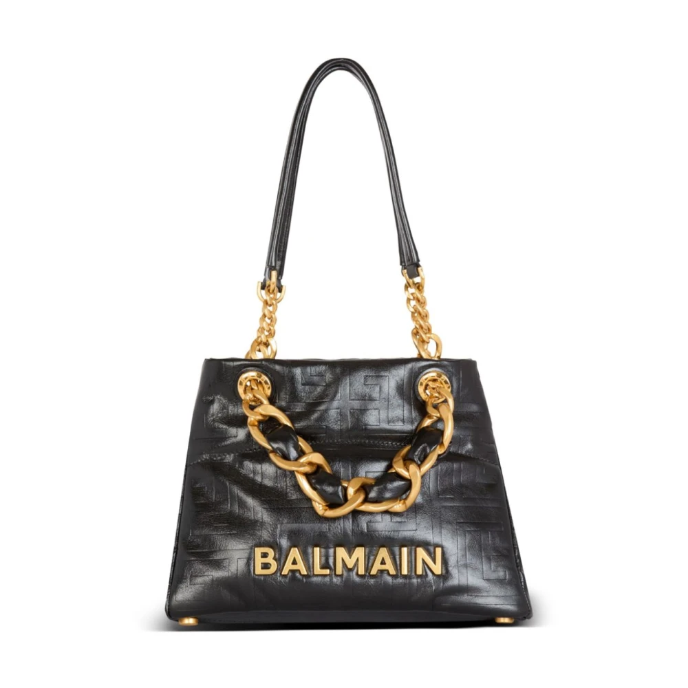 Balmain Zwarte Shopper Tas voor Vrouwen Black Dames