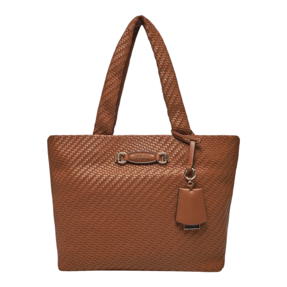 Guess Women's Brown Shopping Bags, One Size, Eco-Leather Handbag
