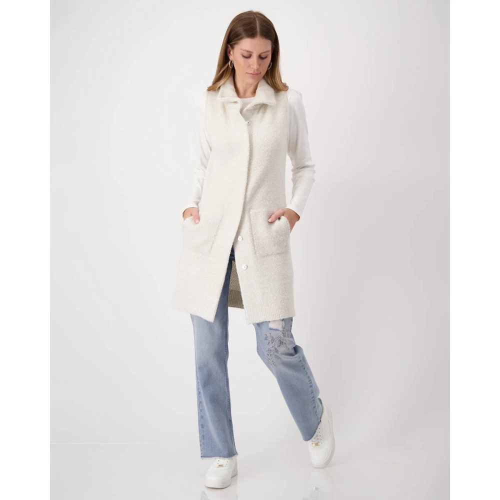 monari Stijlvolle Vest 807866 Beige Dames