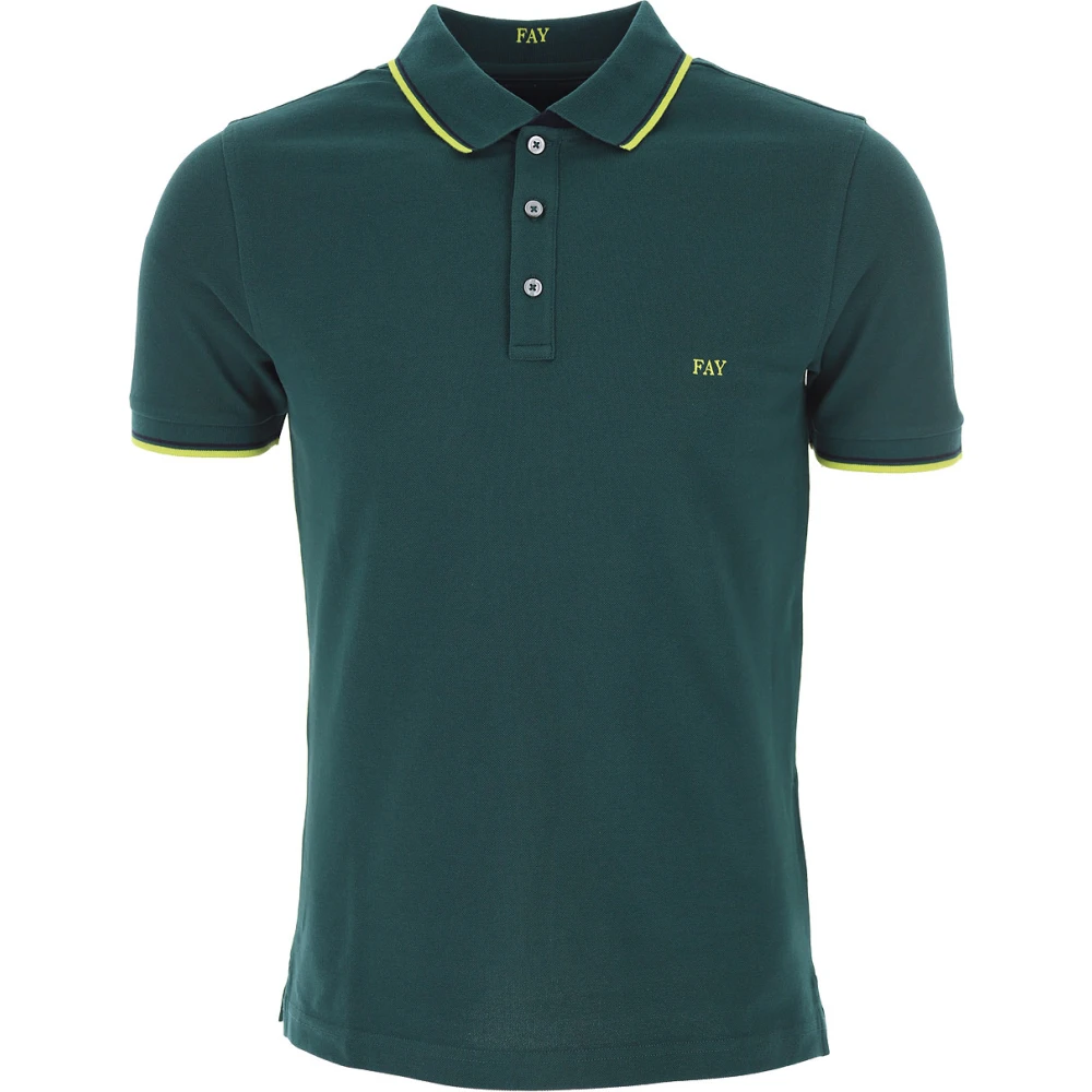 Fay - Tops > Polo Shirts - Green - Fay - Modalova