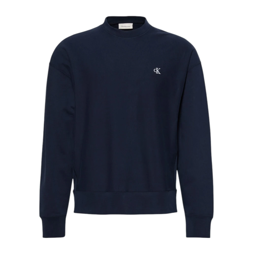 Calvin Klein Jeans , Sweatshirts, Male, Blue, 2XL, Premium Terry Monogr