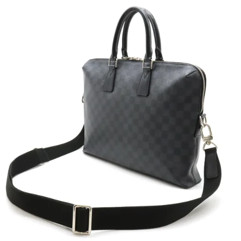 Louis Vuitton Vintage Pre-owned Canvas briefcases Black Dames