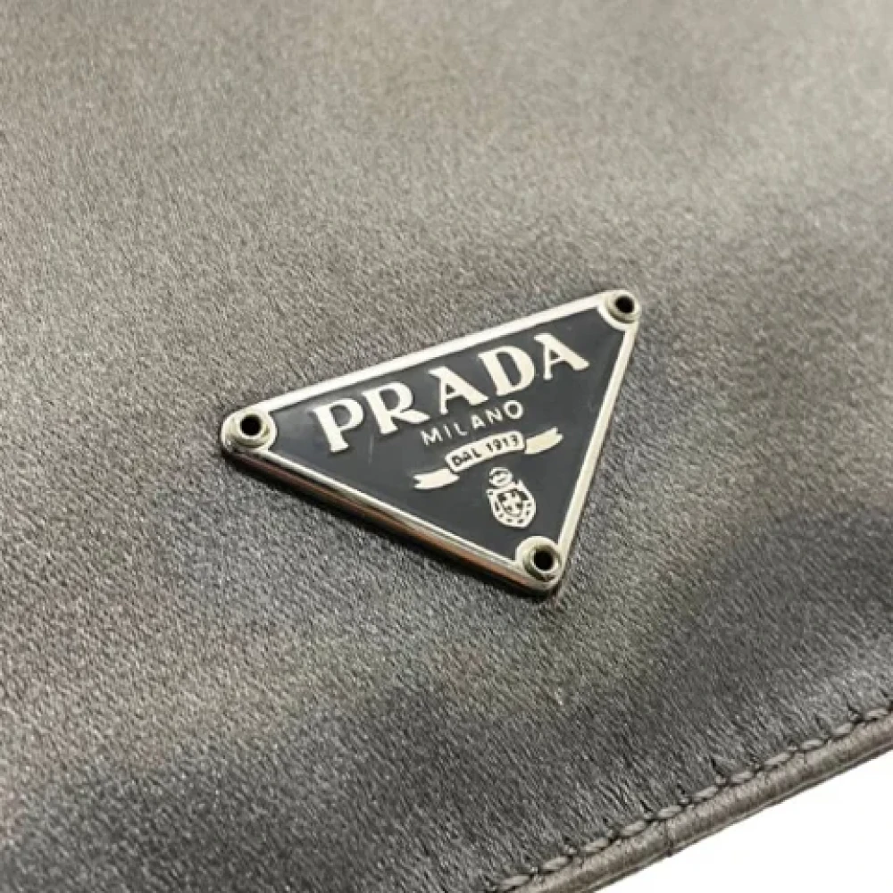 Prada Vintage Pre-owned Fabric clutches Black Dames