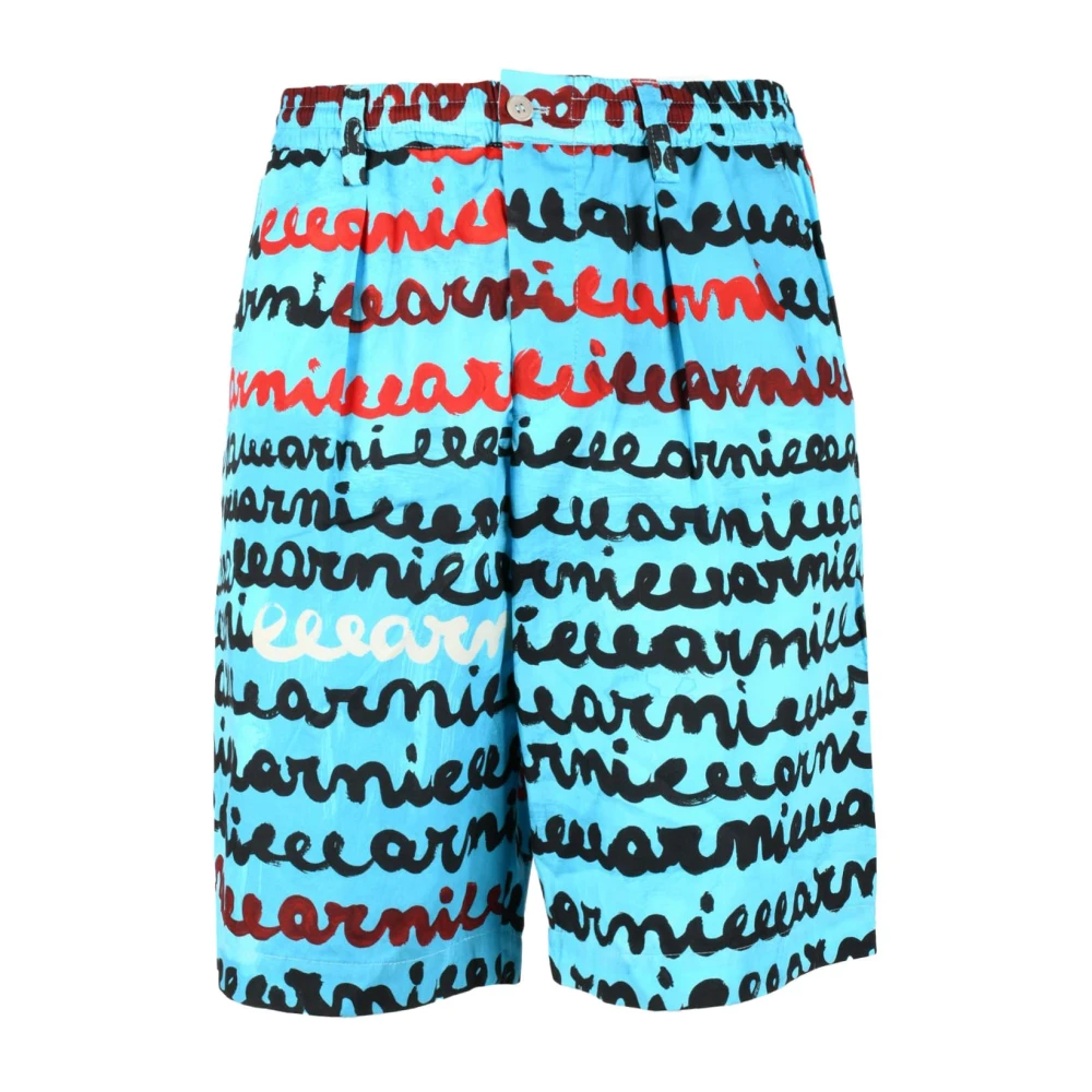 Marni Katoenen Bermuda Shorts Blue Heren