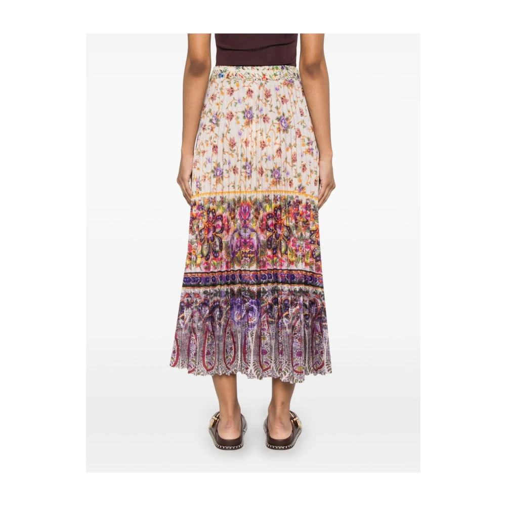 Pierre-Louis Mascia Bloemenprint Elastische Taille Rok Multicolor Dames