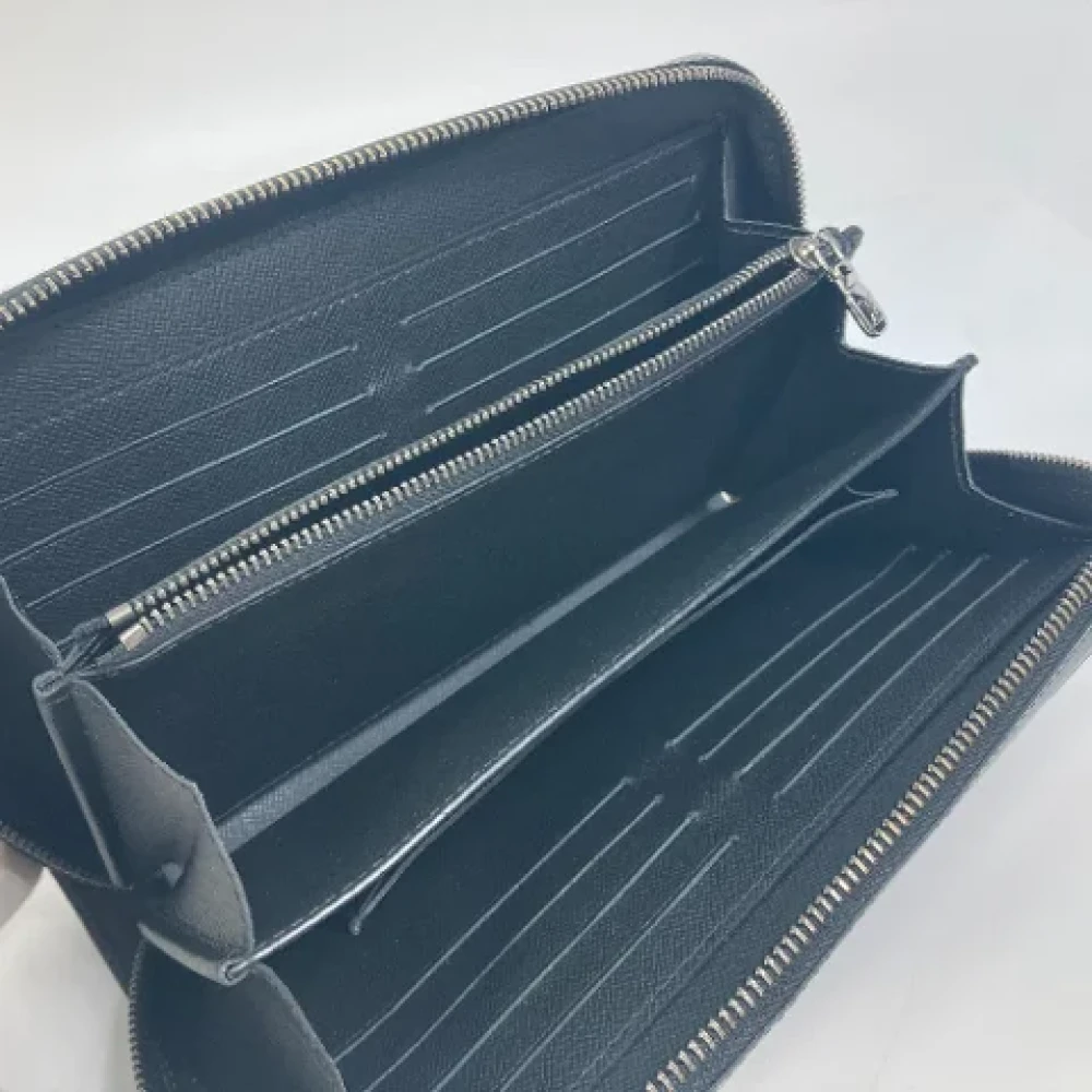Louis Vuitton Vintage Pre-owned Cotton wallets Black Dames