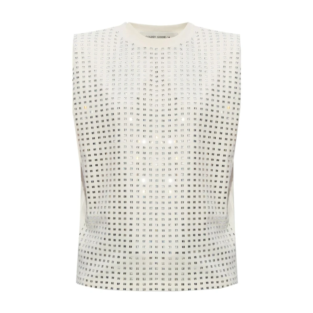 Golden Goose Top met Kristallen White Dames