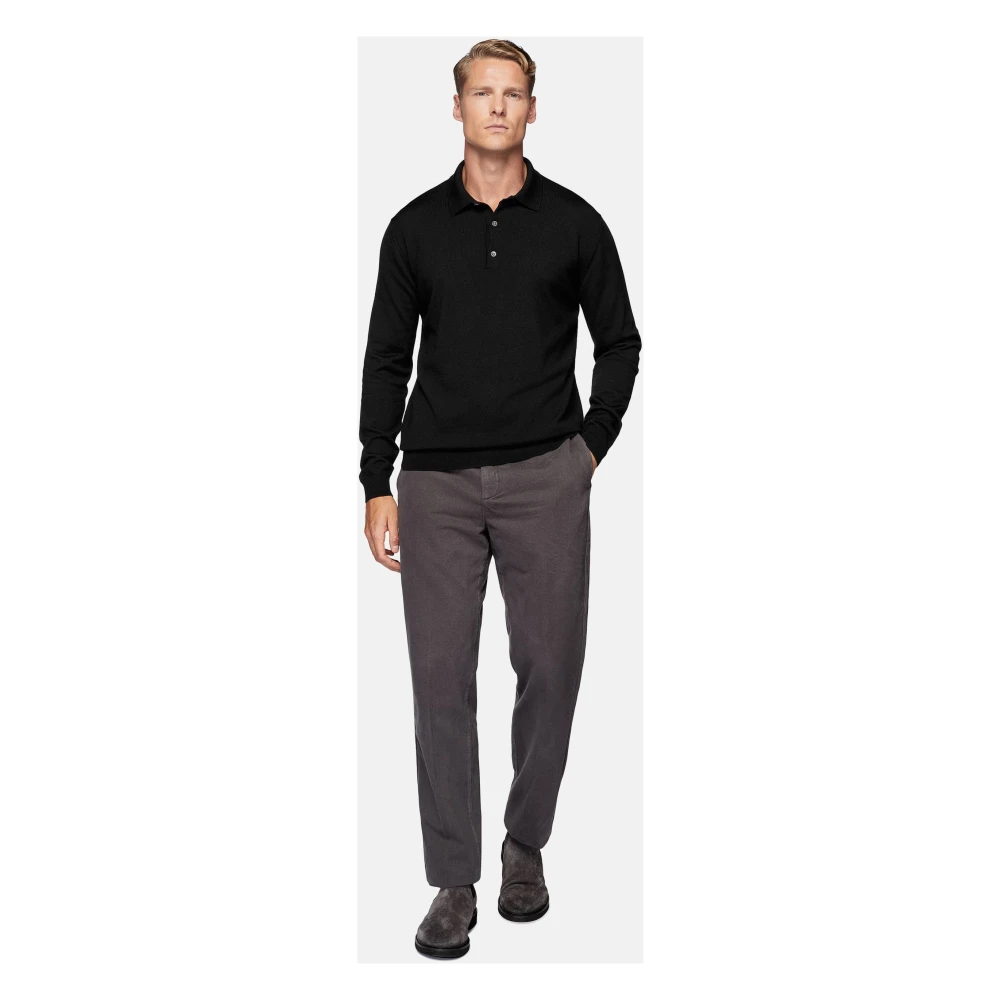 Boggi Milano Katoenen Broek Blue Heren