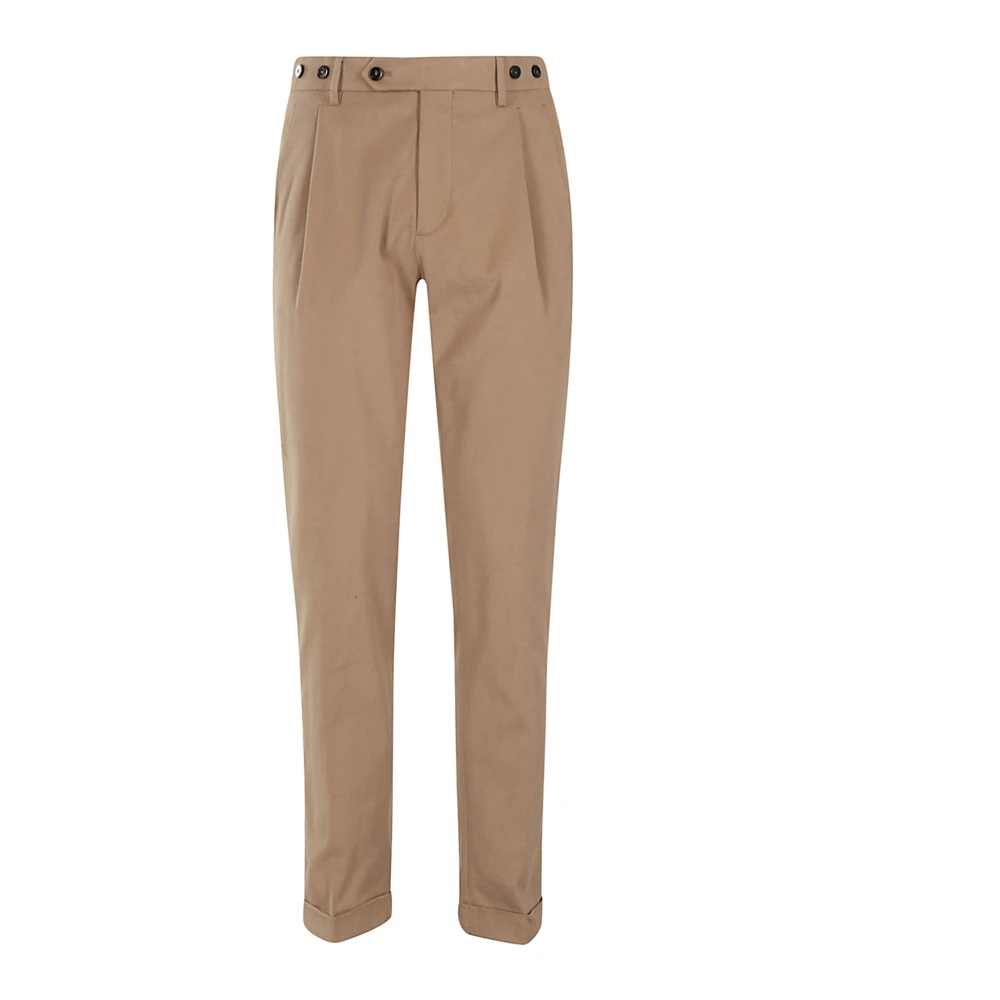 Berwich Zachte katoenen stretch lange broek Brown Heren
