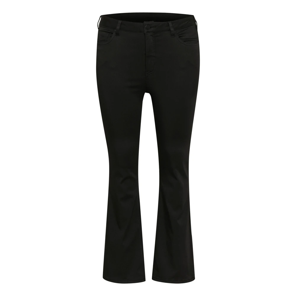 Kaffe Curve Bootcut Jeans Zwart Diep Slim-Fit Black Dames