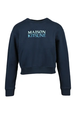 Kort sweatshirt med rund hals