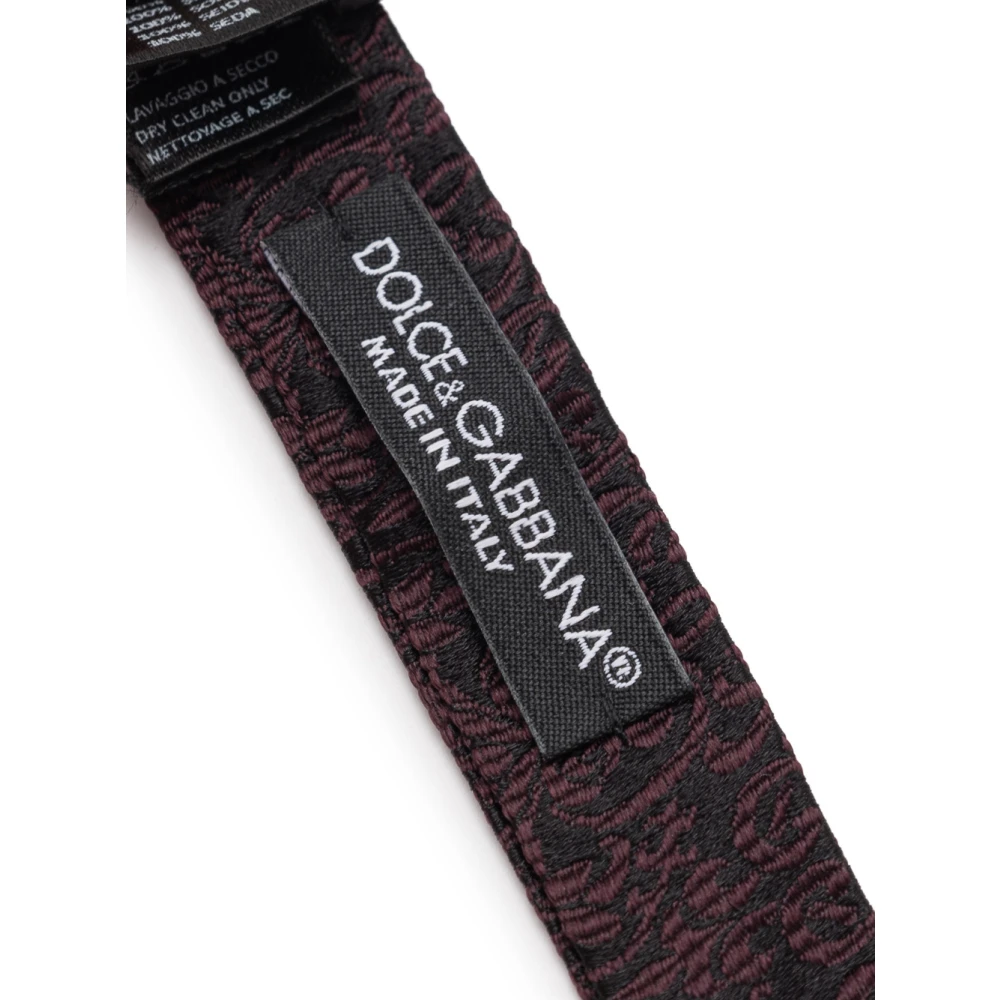Dolce & Gabbana Zwarte zijden geborduurde vlinder top Brown Heren