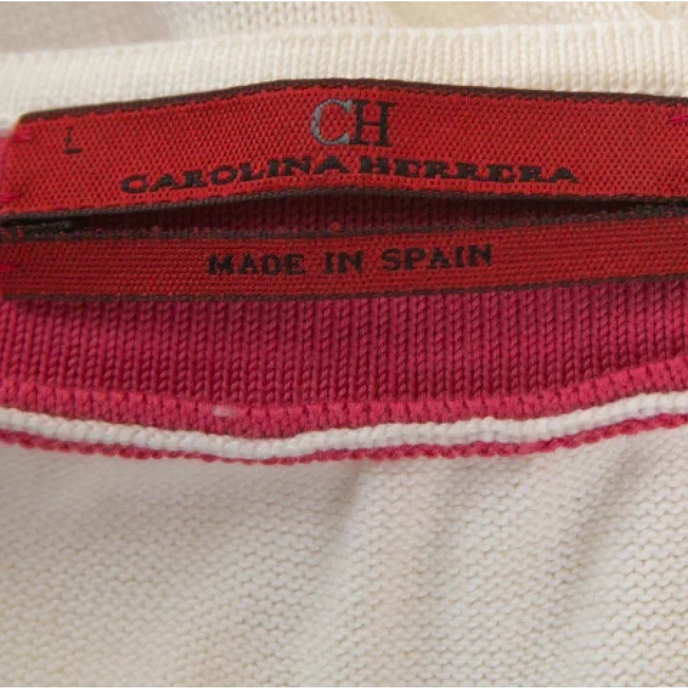 Carolina Herrera Pre-owned Cotton tops White Dames