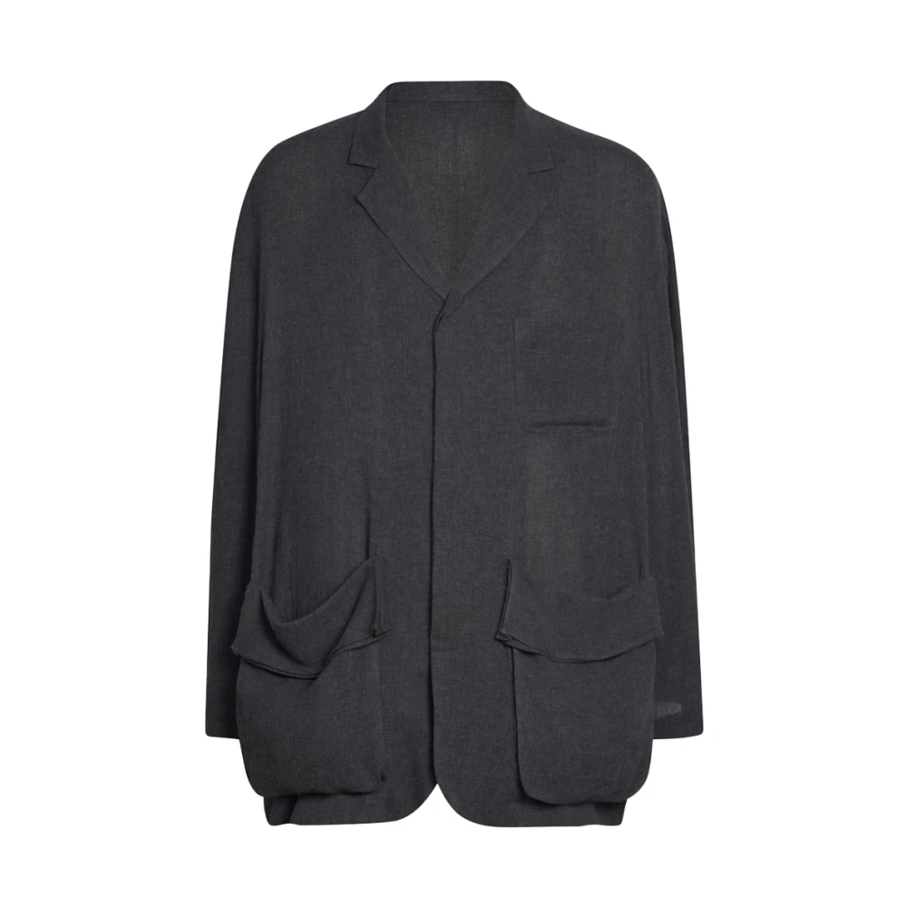 Magliano Wollen Carcoat Shirt Donkergrijs Gray Heren