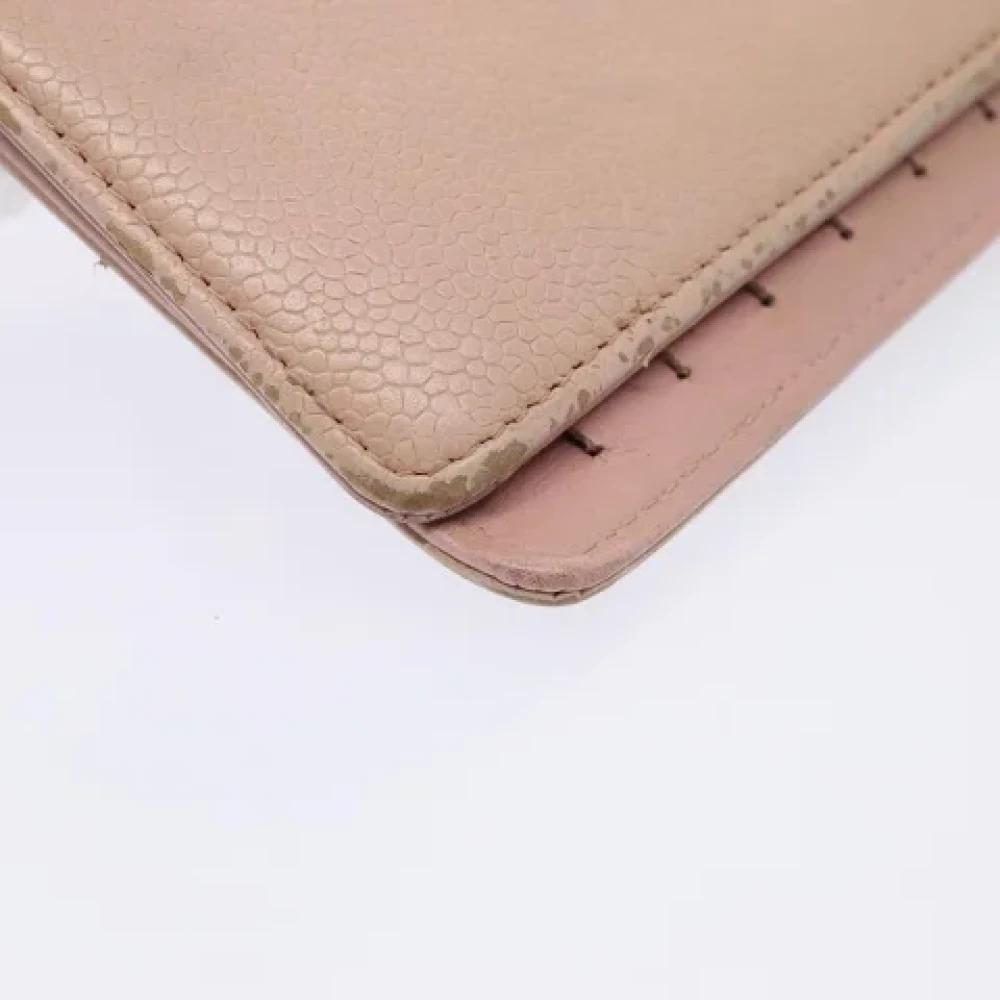 Chanel Vintage Pre-owned Leather wallets Pink Dames