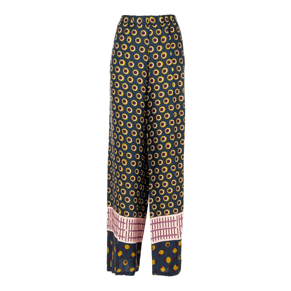 Manila Grace Dames Elastische Taille Broek Multicolor Dames