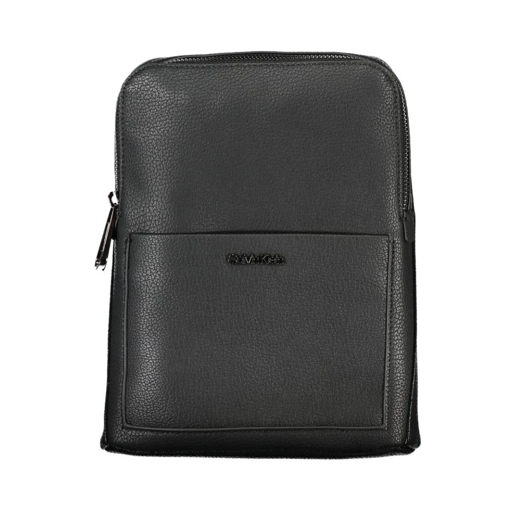 Calvin Klein Men's Black Sleek Shoulder Bag With Adjustable Strap