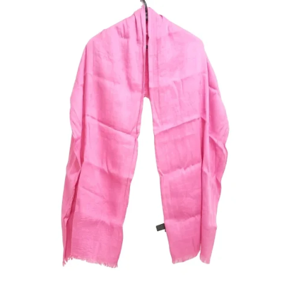 Loewe Pre-owned Cotton scarves Pink Dames