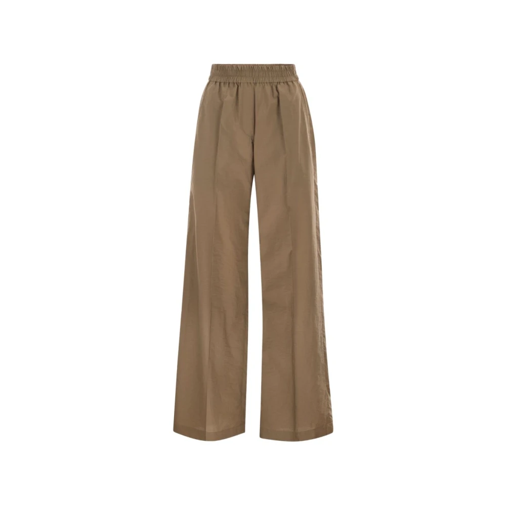 Brunello Cucinelli Women's Brown Wide Trousers