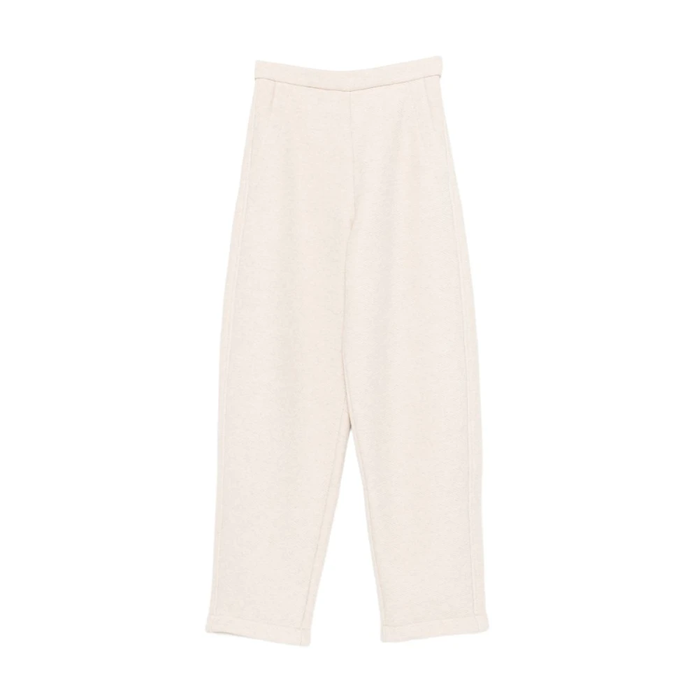 Max Mara Pure Trousers - Female - Wide Trousers - Beige - S - Trousers