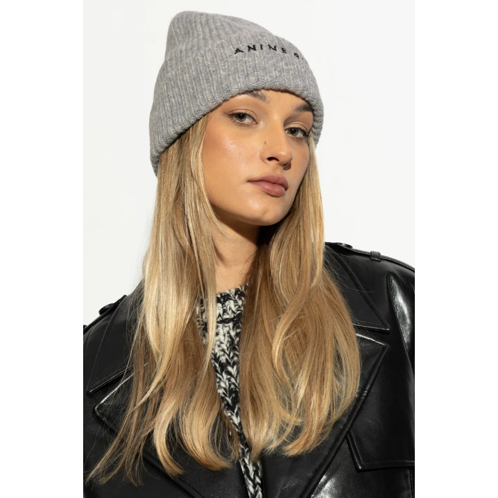 Anine Bing Wollen muts Gray Dames