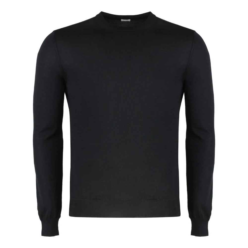 Malo Luxe Cashmere-Zijde Pullover Black Heren