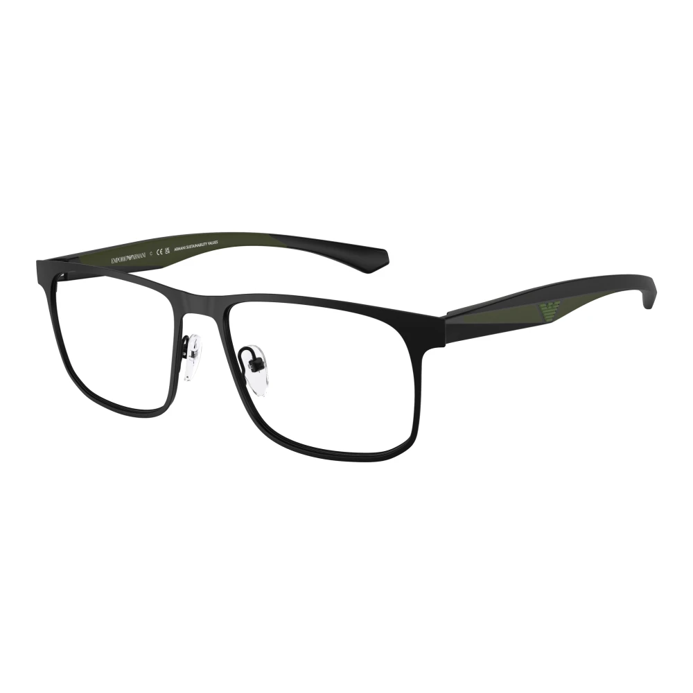 Emporio Armani Men's Black Glasses, 53 Mm, Optical Frame