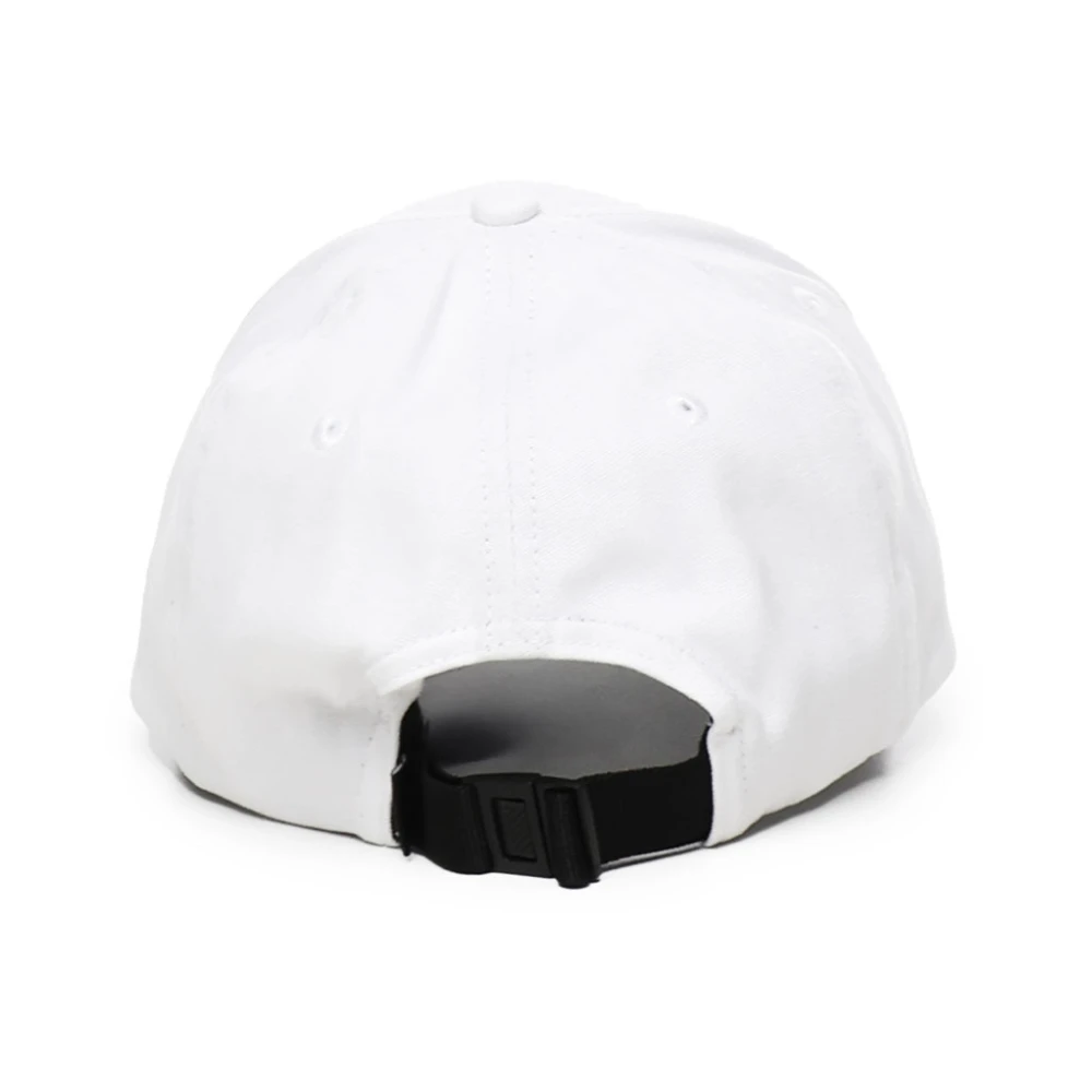 Stone Island Witte Katoenen Geborduurde Logo Hoed White Heren