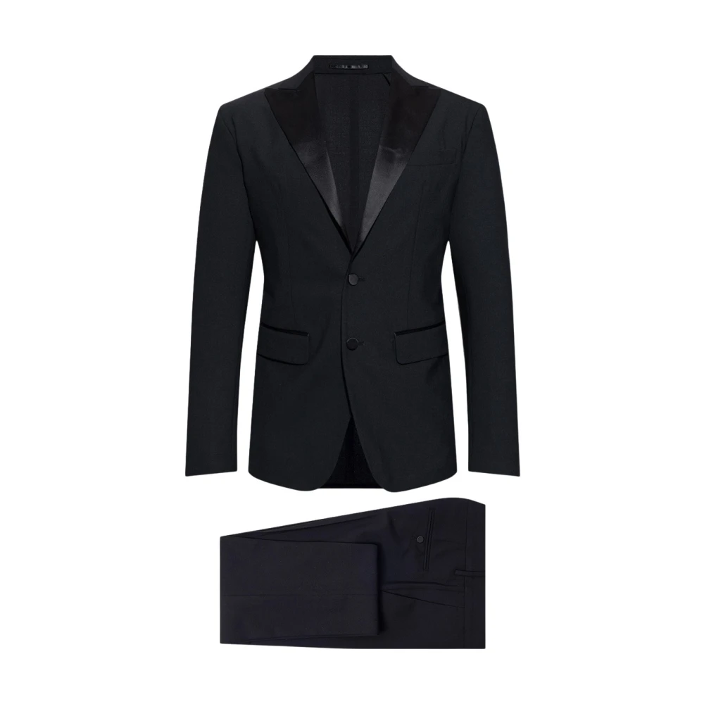 Dsquared2 Wollen Klassiek Pak Black Heren
