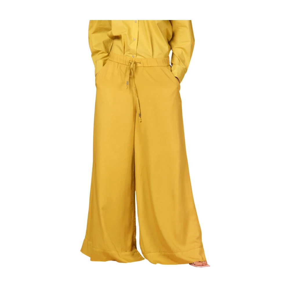 Mason's Avslappnad Passform Modal Chino Byxor Yellow, Dam