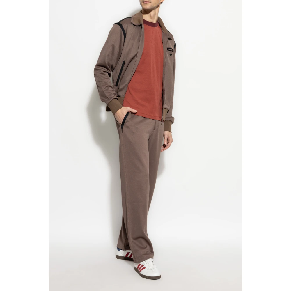 adidas Originals Sweatshirt met logo-vormige applicatie Brown Heren