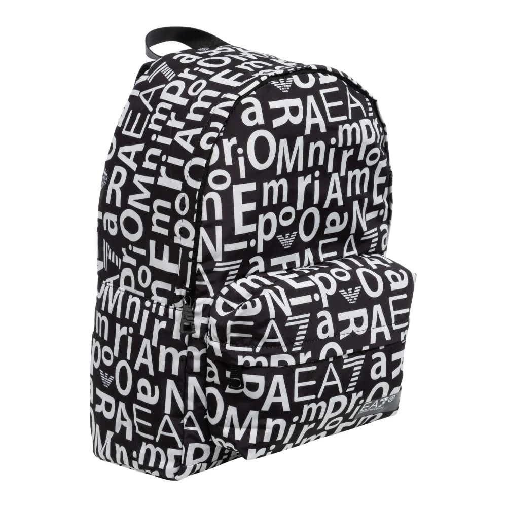 Emporio Armani EA7 Logo Patroon Multicolor Rugzak met Rits Multicolor Heren