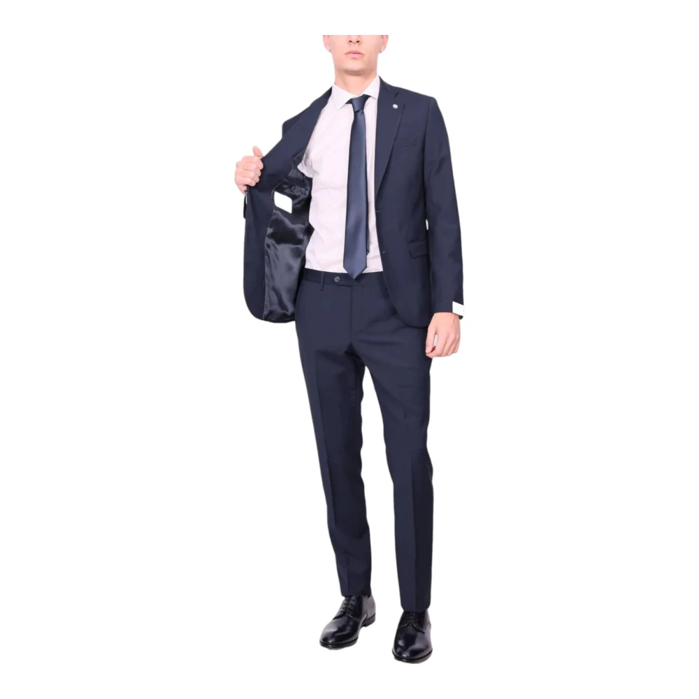Manuel Ritz Elegant Suit Set Blue Heren