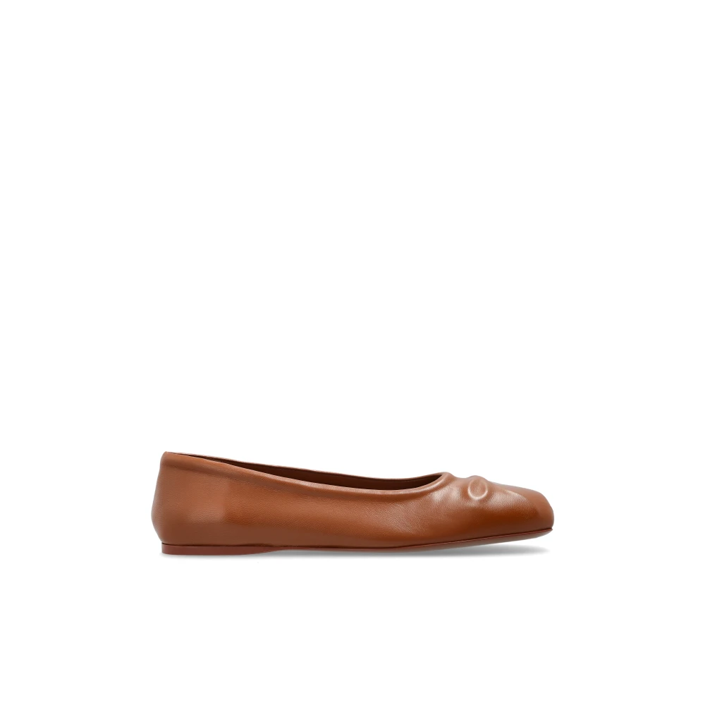 Marni Vrouw Bruin Leren Ballerina's